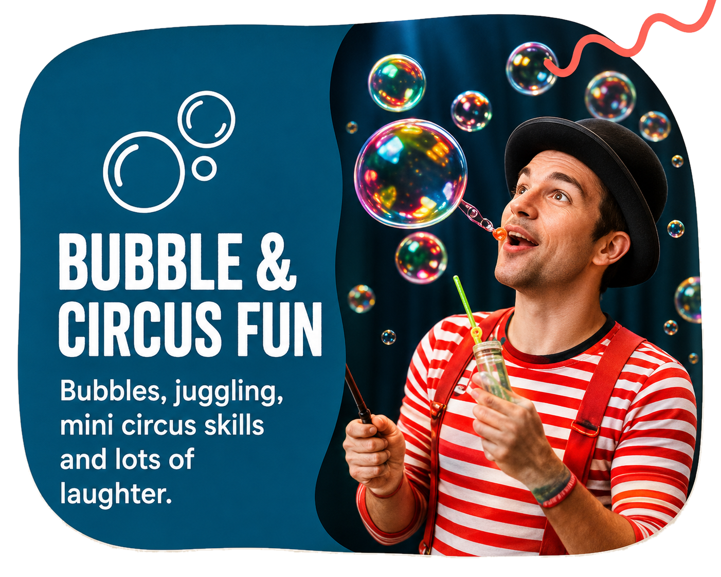 Bubble and circus fun for children