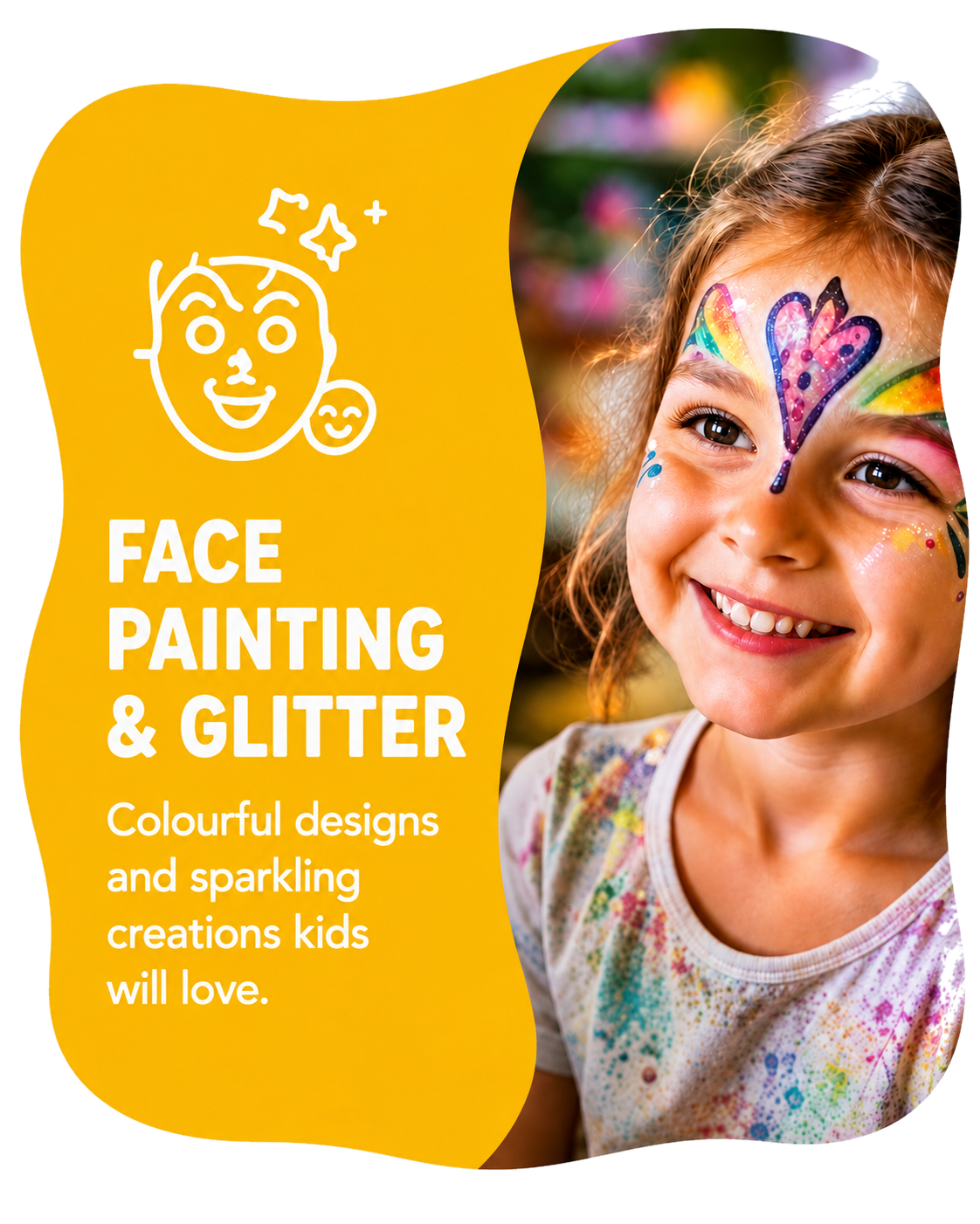 Face painting and glitter for children